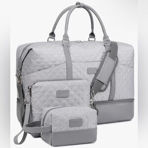 Travel Duffle Bag set for Women - Grey